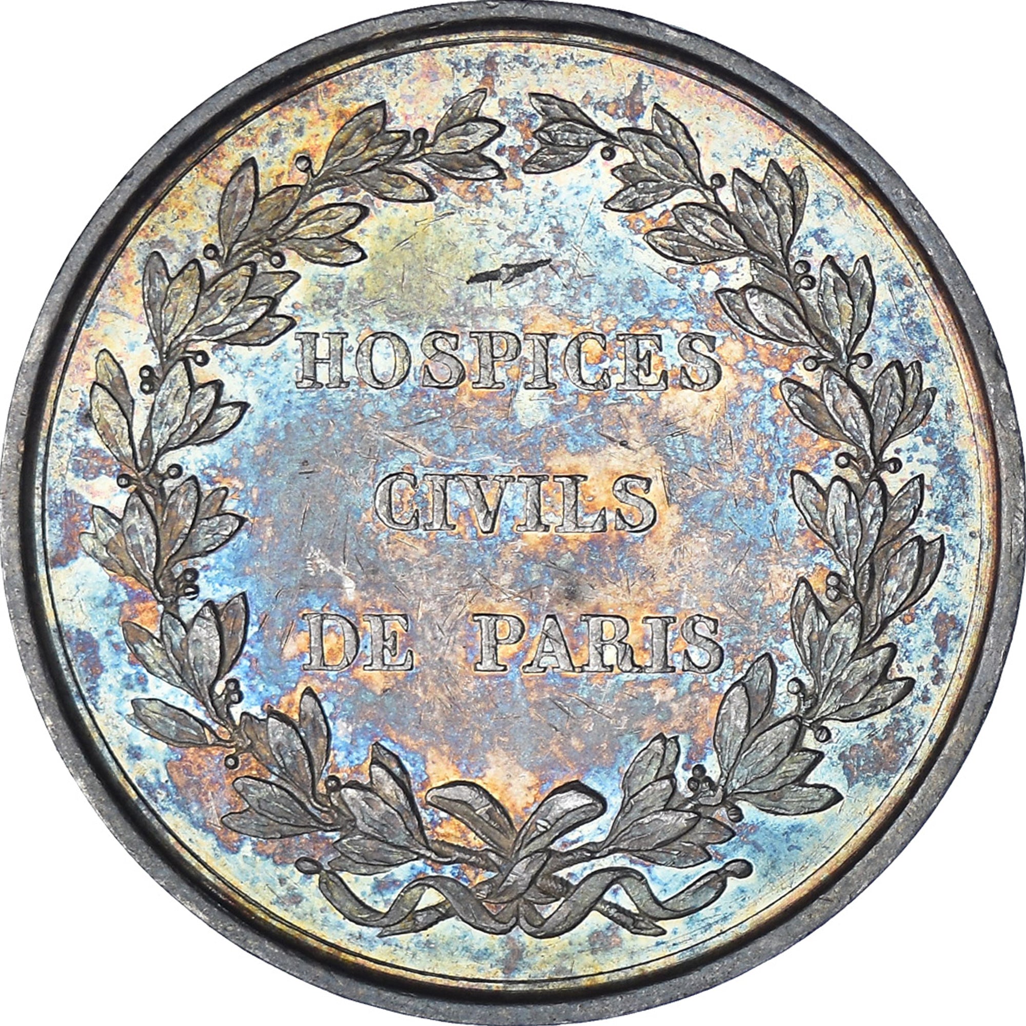 France, Jeton, Charles X, Hospices civils de Paris, Medicine, Barre, SUP, Argent