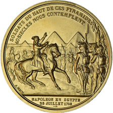 France, Médaille, Napoléon Ier en Egypte, History, Denon, Refrappe, SPL, Gilt