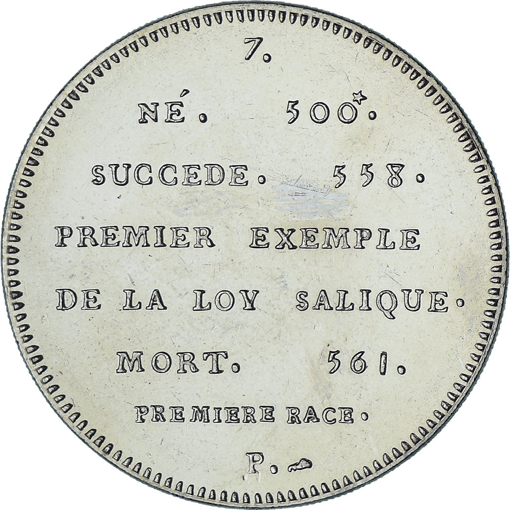 Frankreich, Medaille, Les Rois de France, Clotaire Ier, History, UNZ