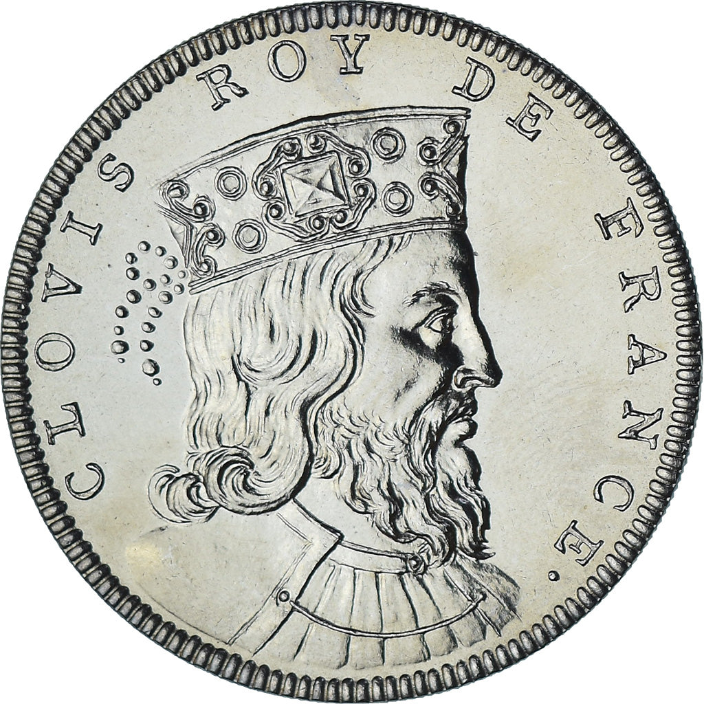 Frankreich, Medaille, Les Rois de France, Clovis, History, UNZ, Kupfer-Nickel