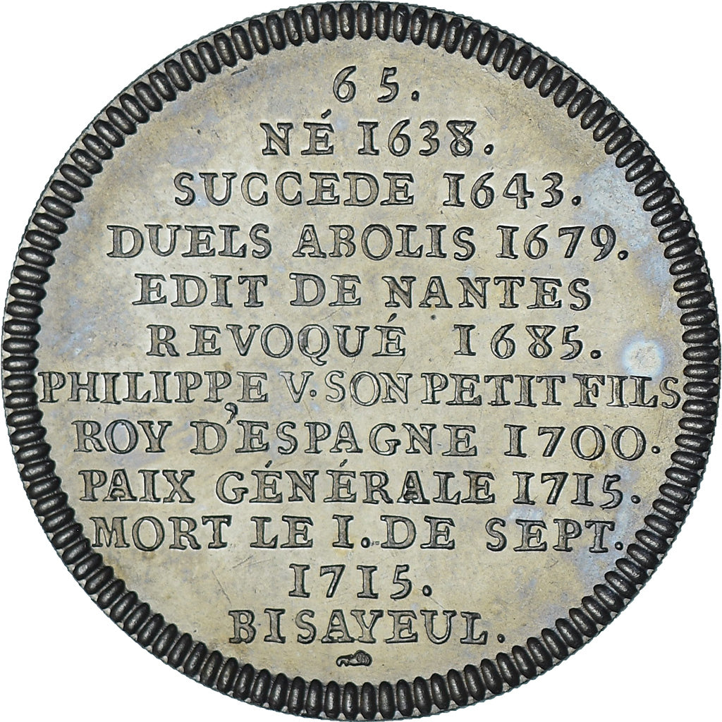 Frankreich, Medaille, Les rois de France, Louis XIV, History, UNZ, Kupfer-Nickel