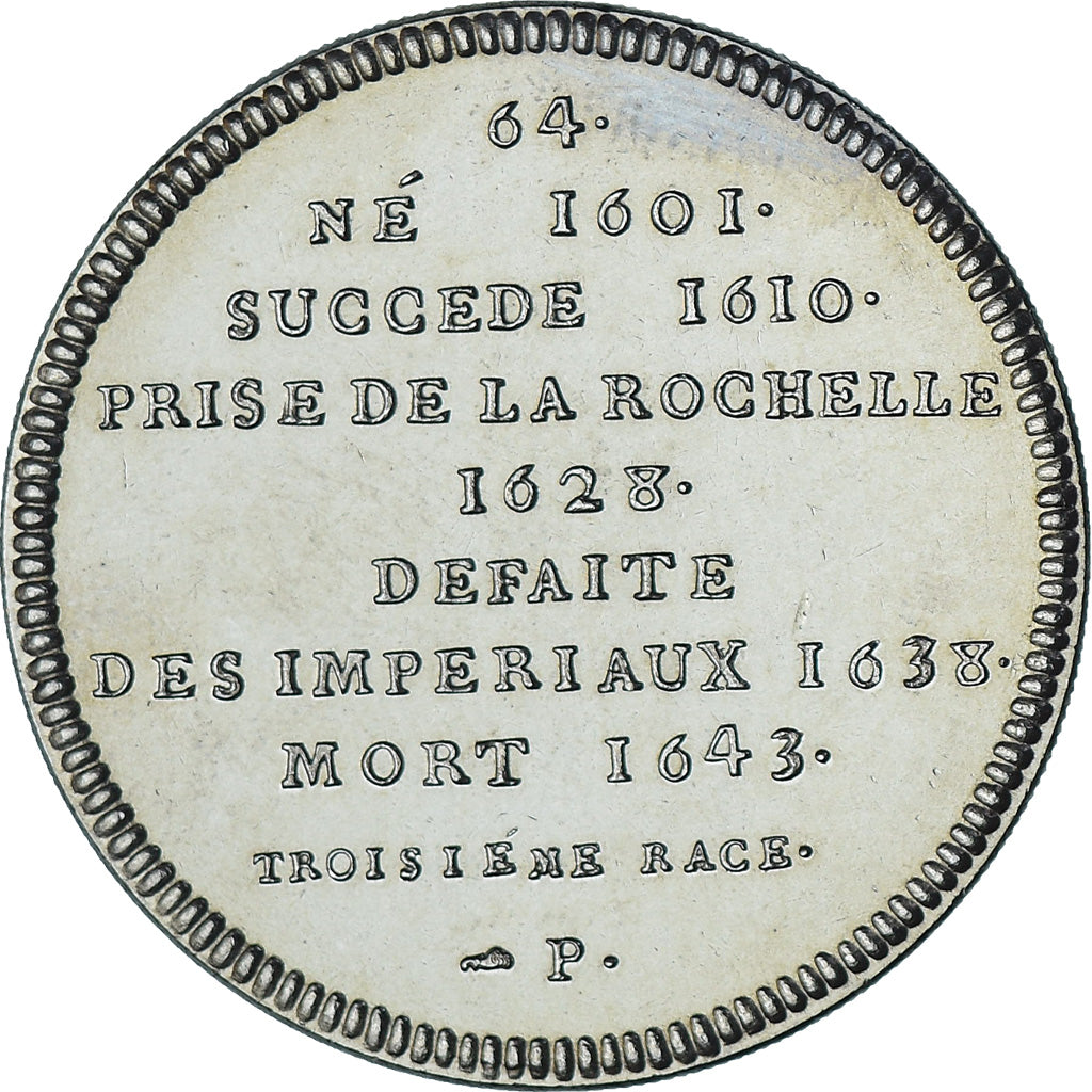 Frankrijk, Medaille, Les rois de France, Louis XIII, History, UNC-, Cupro-nikkel