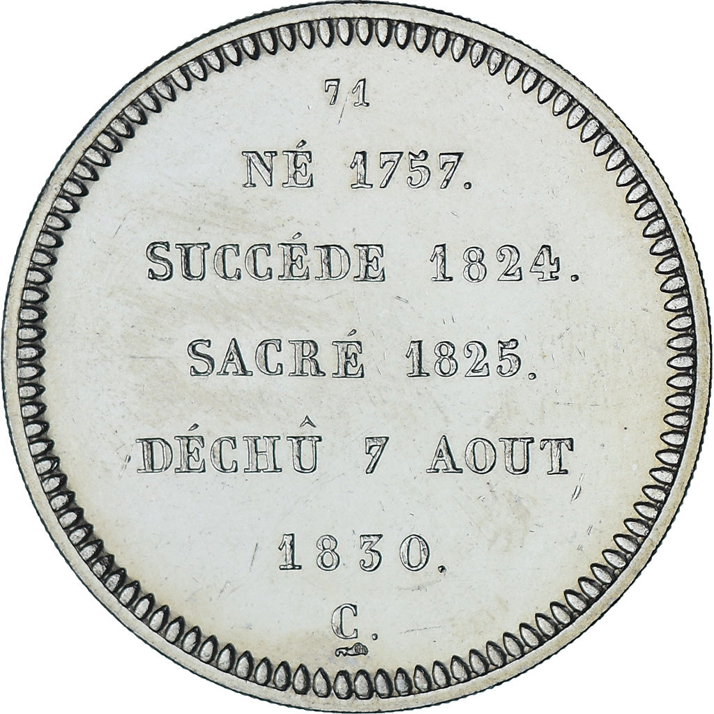 Frankreich, Medaille, Les Rois de France, Charles X, History, UNZ, Kupfer-Nickel