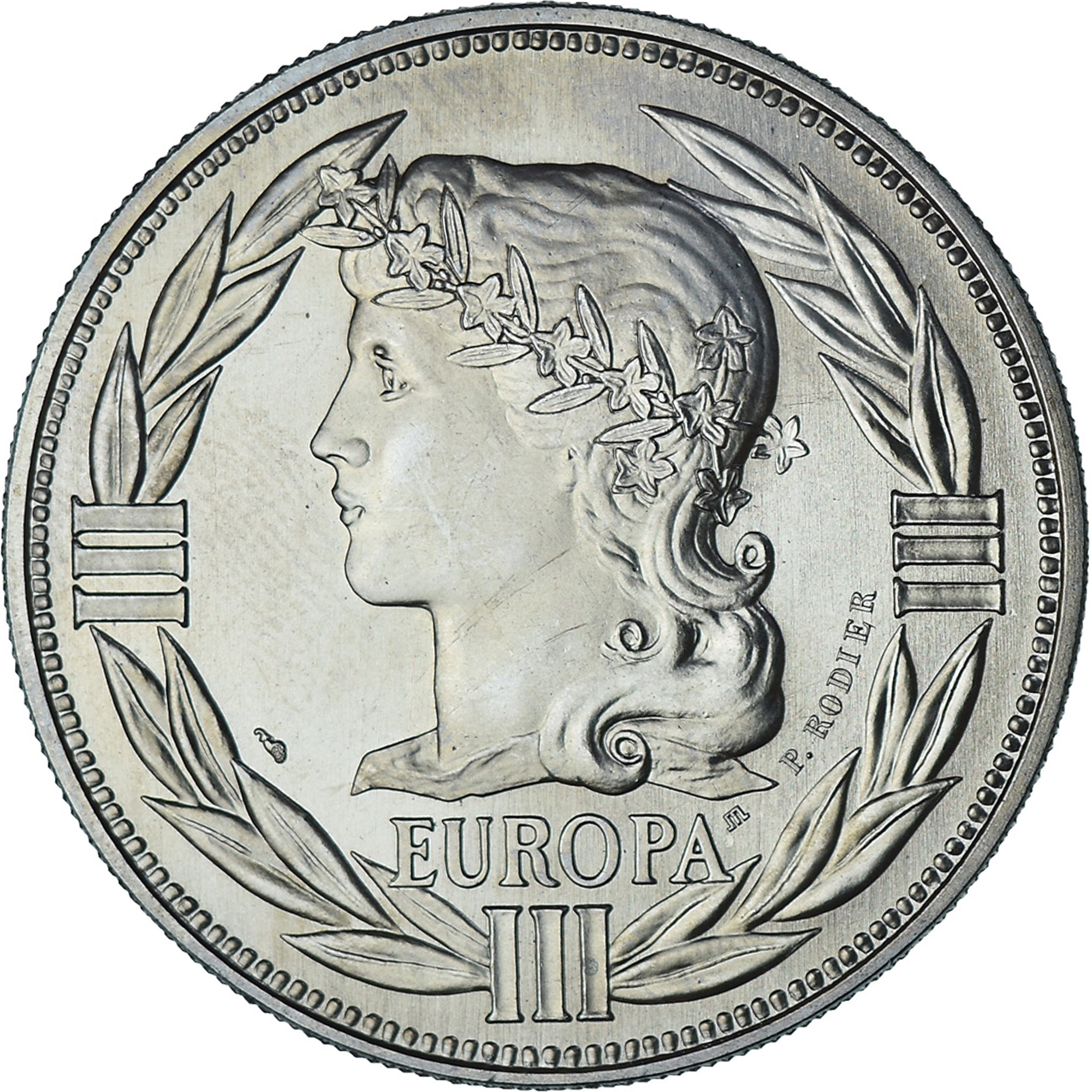 Frankreich, Medaille, Ecu Europa, Marianne, Society, 1987, UNZ, Kupfer-Nickel