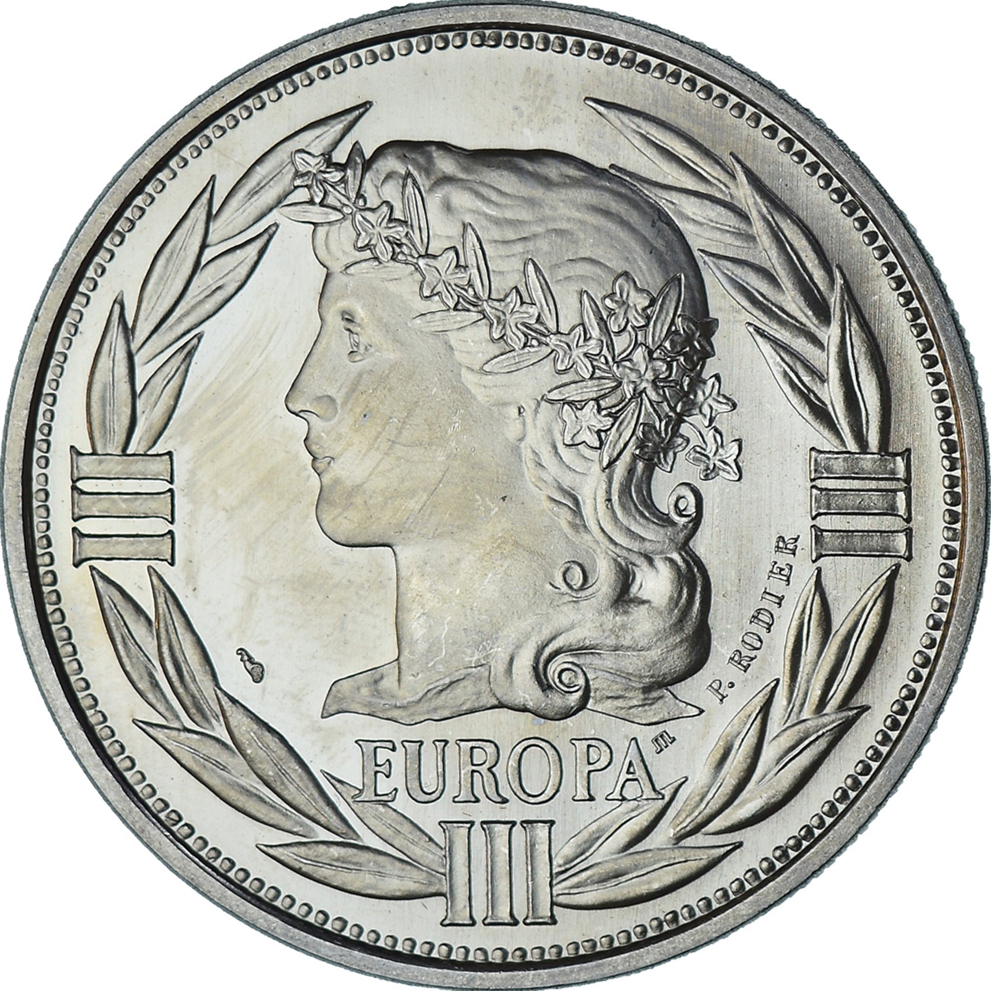 Francia, medaglia, Ecu Europa, Marianne, Society, 1990, SPL, Rame-nichel