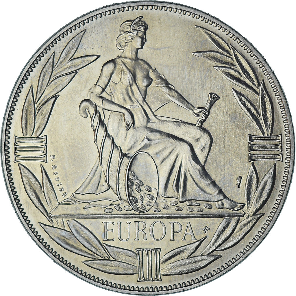 Francia, medaglia, Ecu Europa, Marianne, Society, 1982, SPL, Rame-nichel