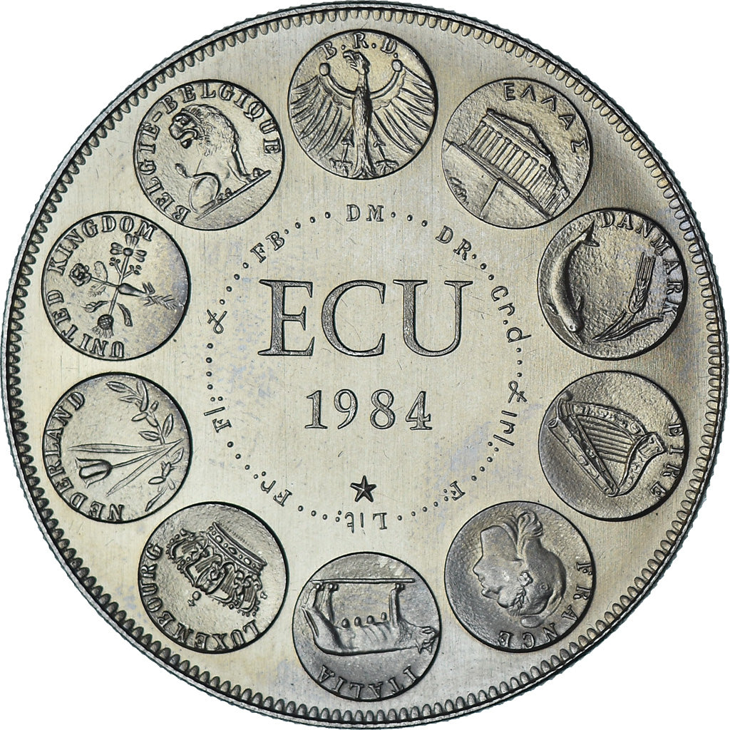 Frankreich, Medaille, Ecu Europa, Marianne, Society, 1984, UNZ, Kupfer-Nickel