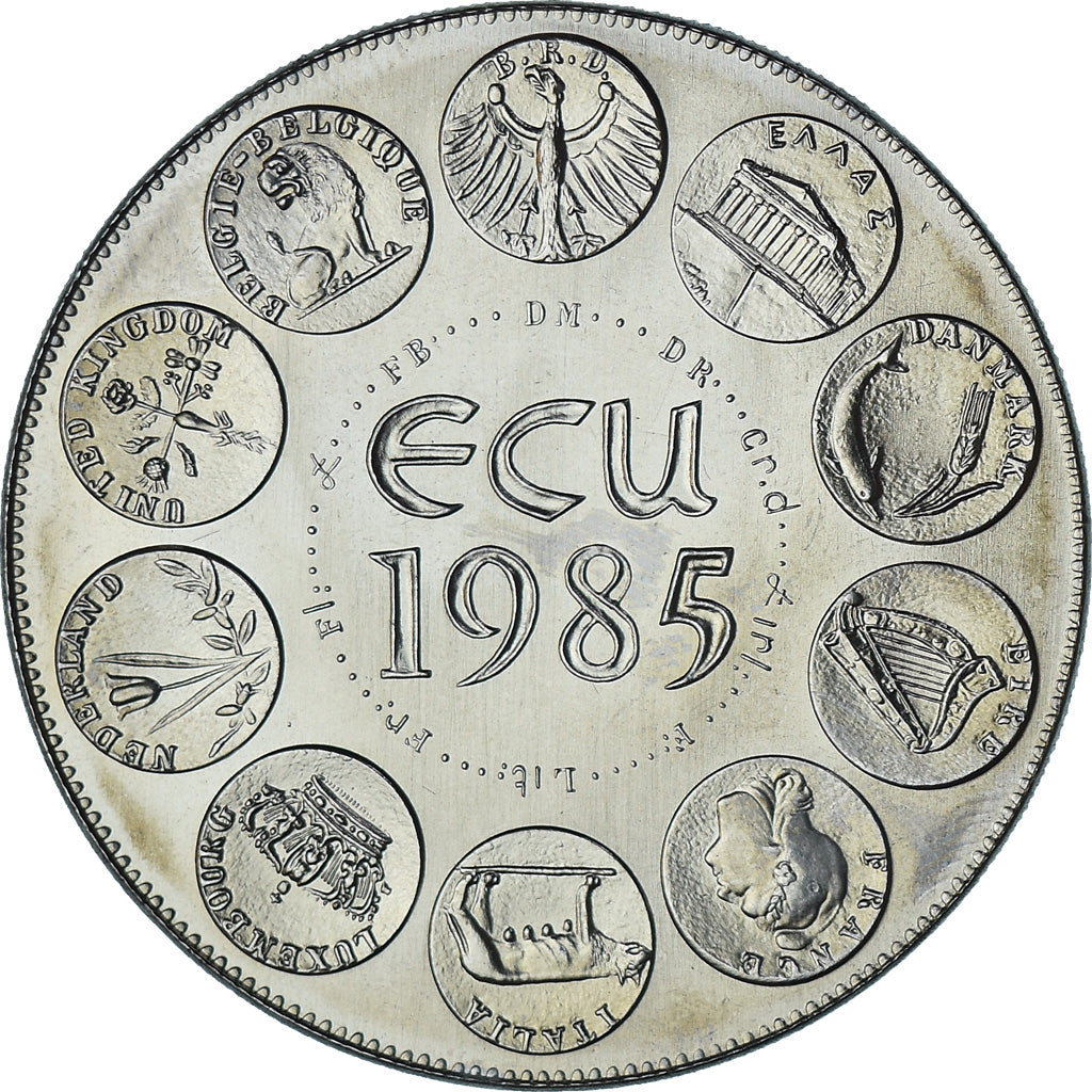 Frankrijk, Medaille, Ecu Europa, Marianne, Society, 1985, UNC-, Cupro-nikkel