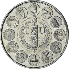 Francia, medaglia, Ecu Europa, Marianne, Society, 1989, SPL, Rame-nichel