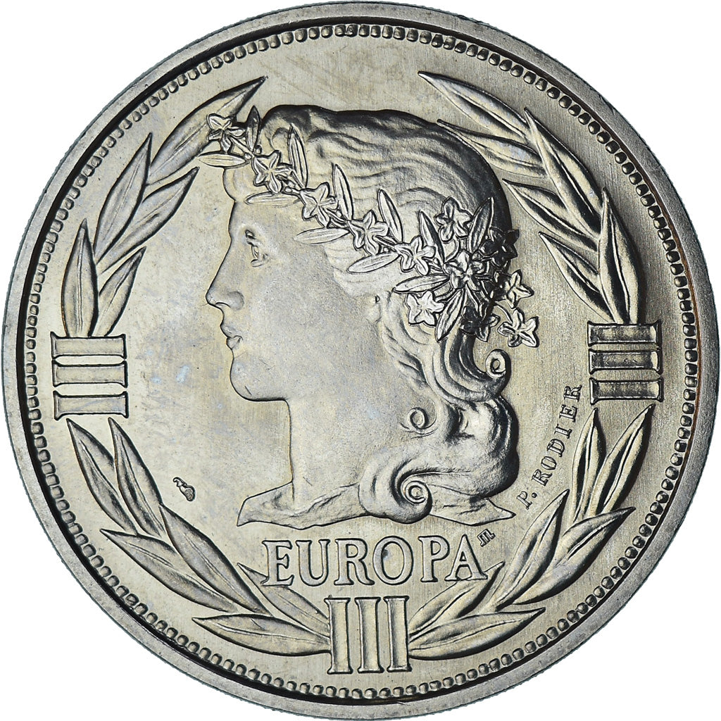 Francia, medaglia, Ecu Europa, Marianne, Society, 1989, SPL, Rame-nichel