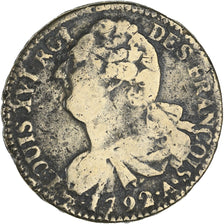 Francja, Louis XVI, 2 Sols, 1792 / AN 4, Paris, EF(40-45), Brązowy, KM:603.1