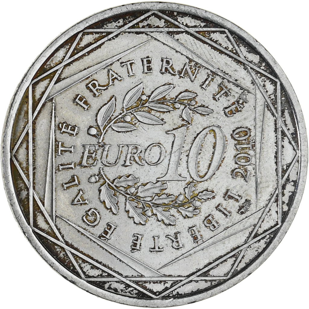 France, 10 Euro, Euros des régions, 2010, Paris, Bretagne, SUP, Argent, KM:1648