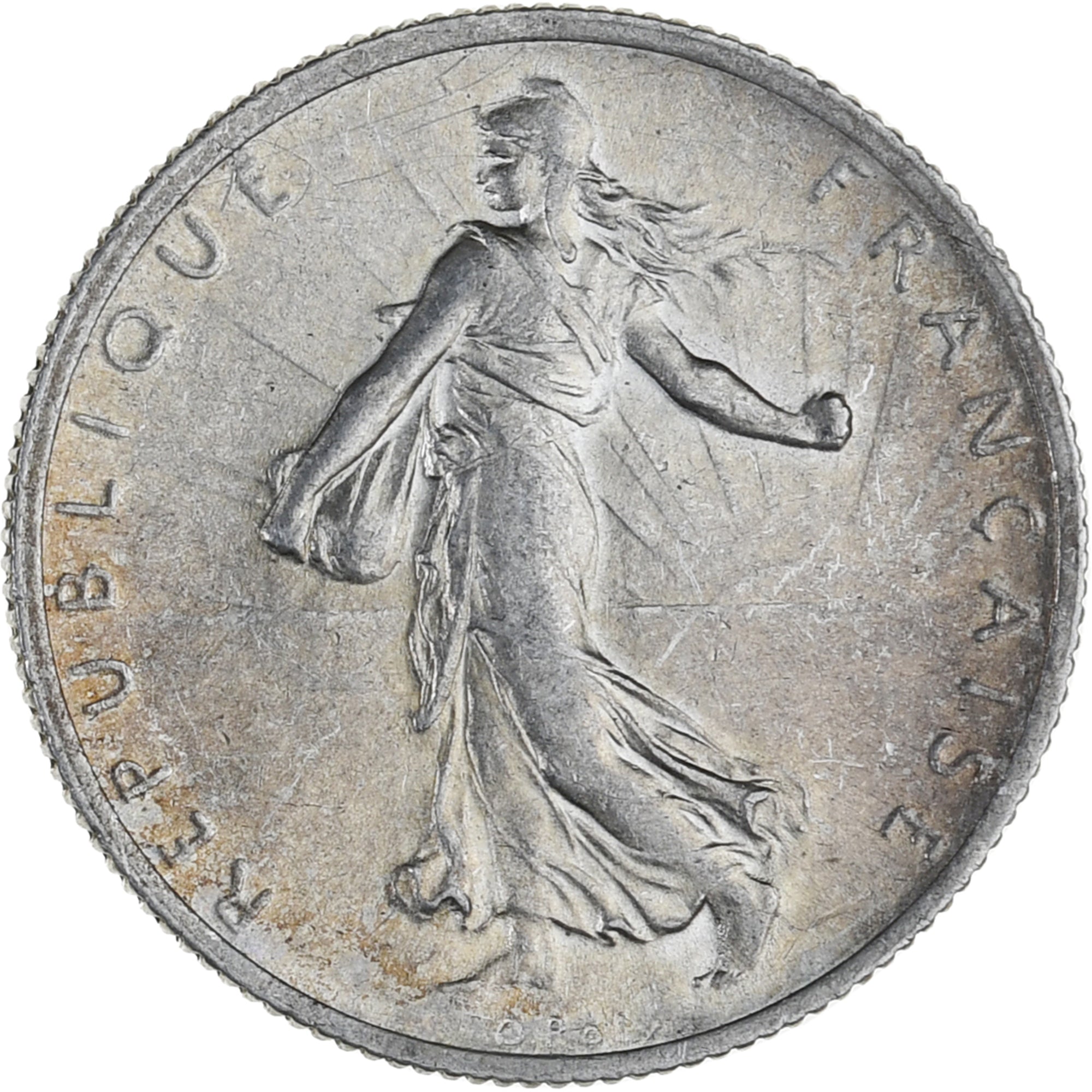 Coin, France, Semeuse, 2 Francs, 1916, Paris, AU(55-58), Silver, KM:845.1