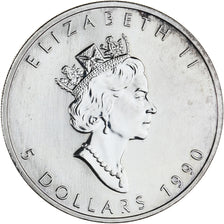Coin, Canada, Elizabeth II, 5 Dollars, 1990, Royal Canadian Mint, Ottawa