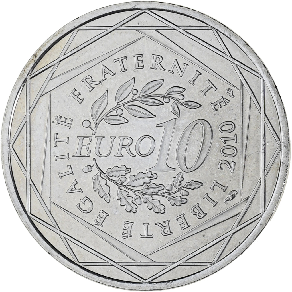 France, 10 Euro, Euros des régions, 2010, Paris, Auvergne, SPL, Argent, KM:1646