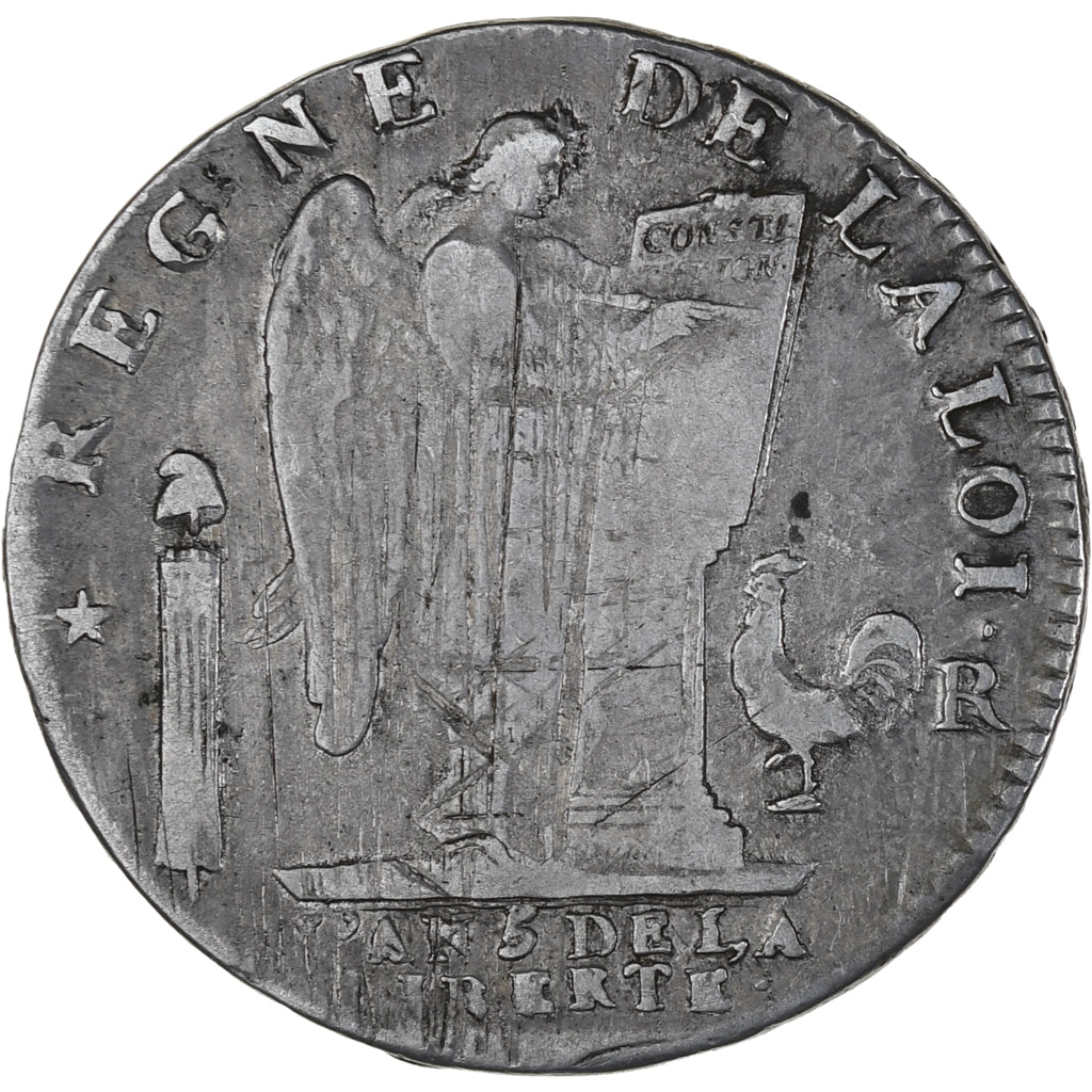Münze, Frankreich, Écu de 6 livres françois, ECU, 6 Livres, 1793 / AN 5