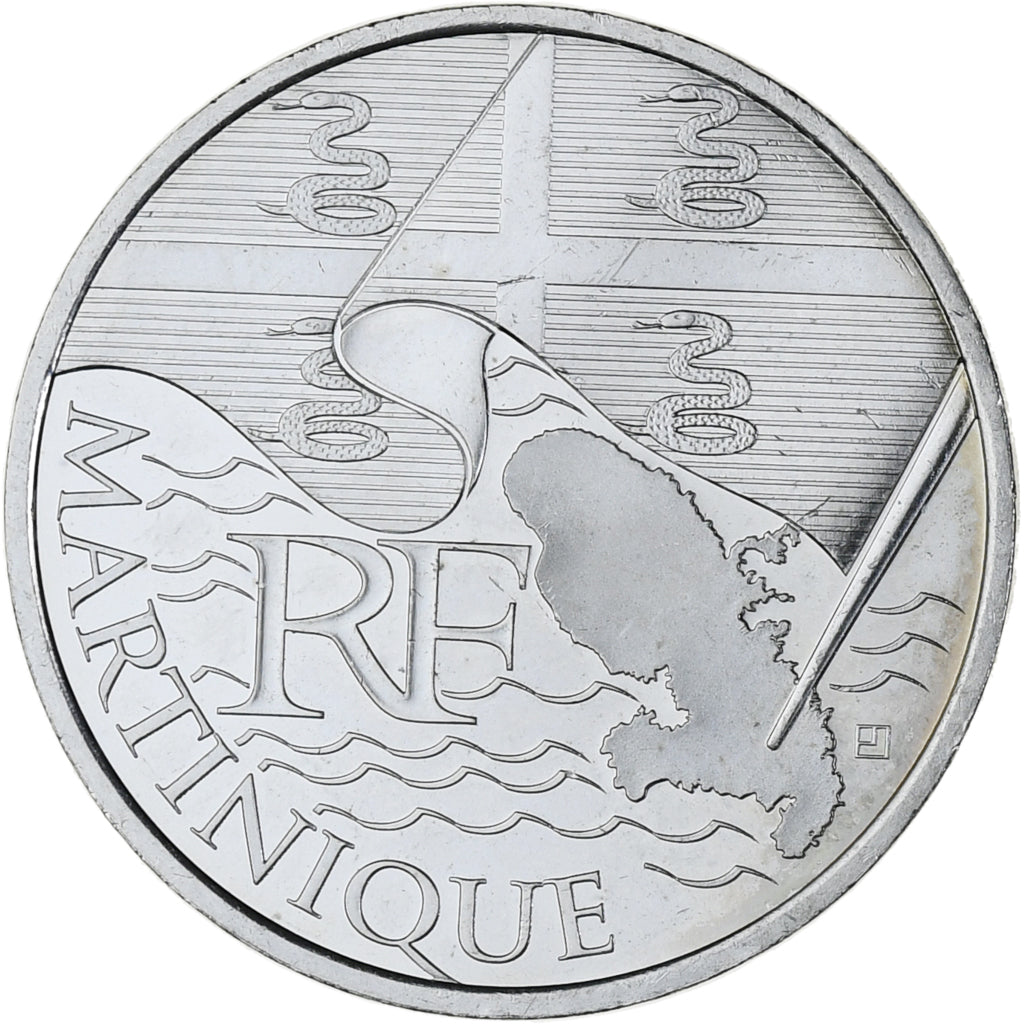 Frankreich, 10 Euro, Euros des régions, 2010, Paris, Martinique, UNZ, Silber