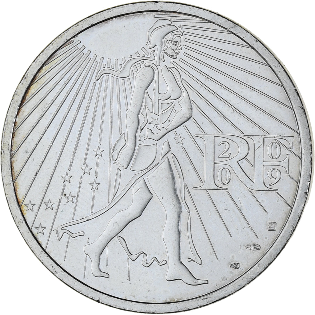 France, 25 Euro, Semeuse, 2009, MS(63), Silver, KM:1581