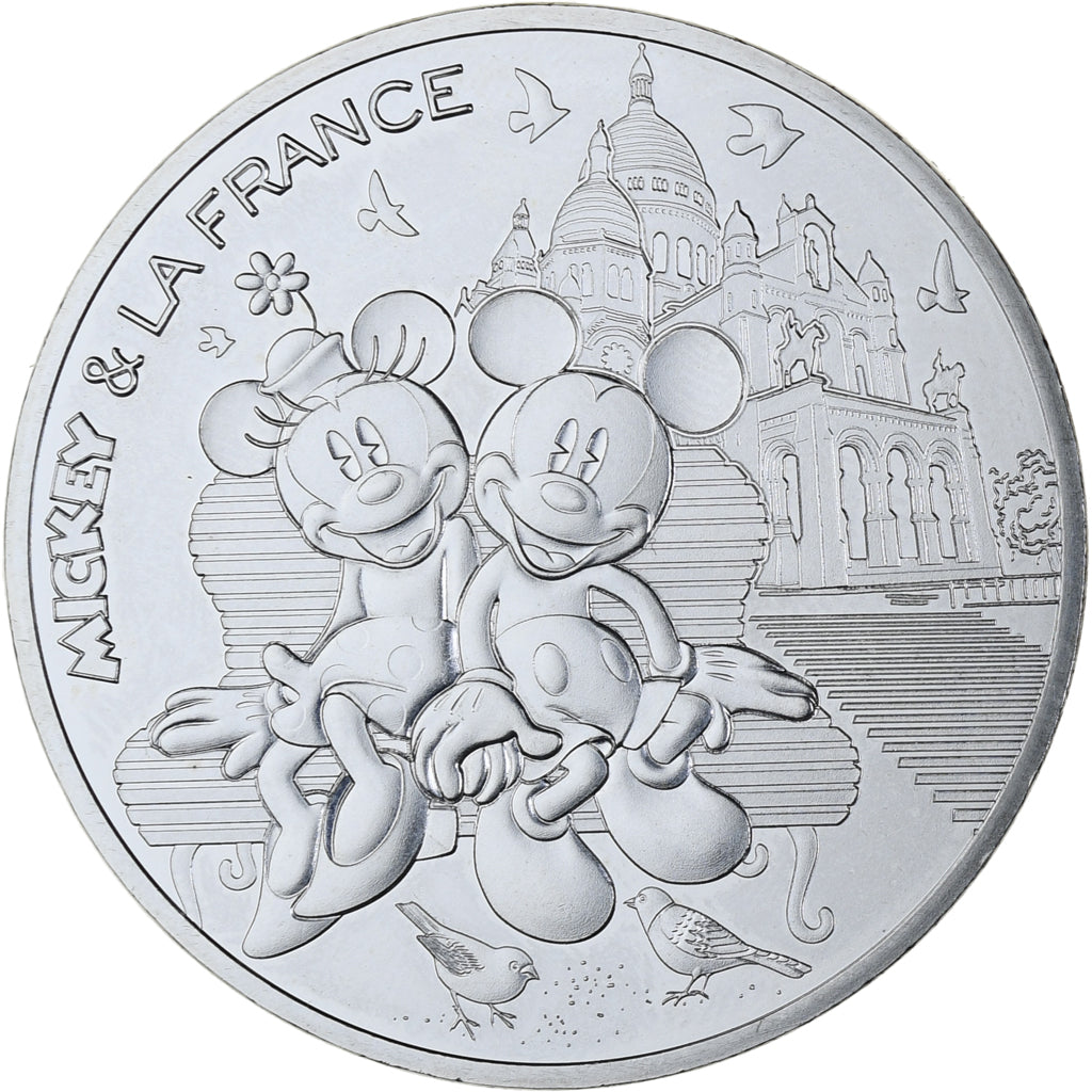 France, 50 Euro, Mickey & la France - Sacré-Cœur, 2018, SPL, Argent