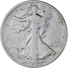 Coin, United States, Walking Liberty Half Dollar, Half Dollar, 1944, U.S. Mint