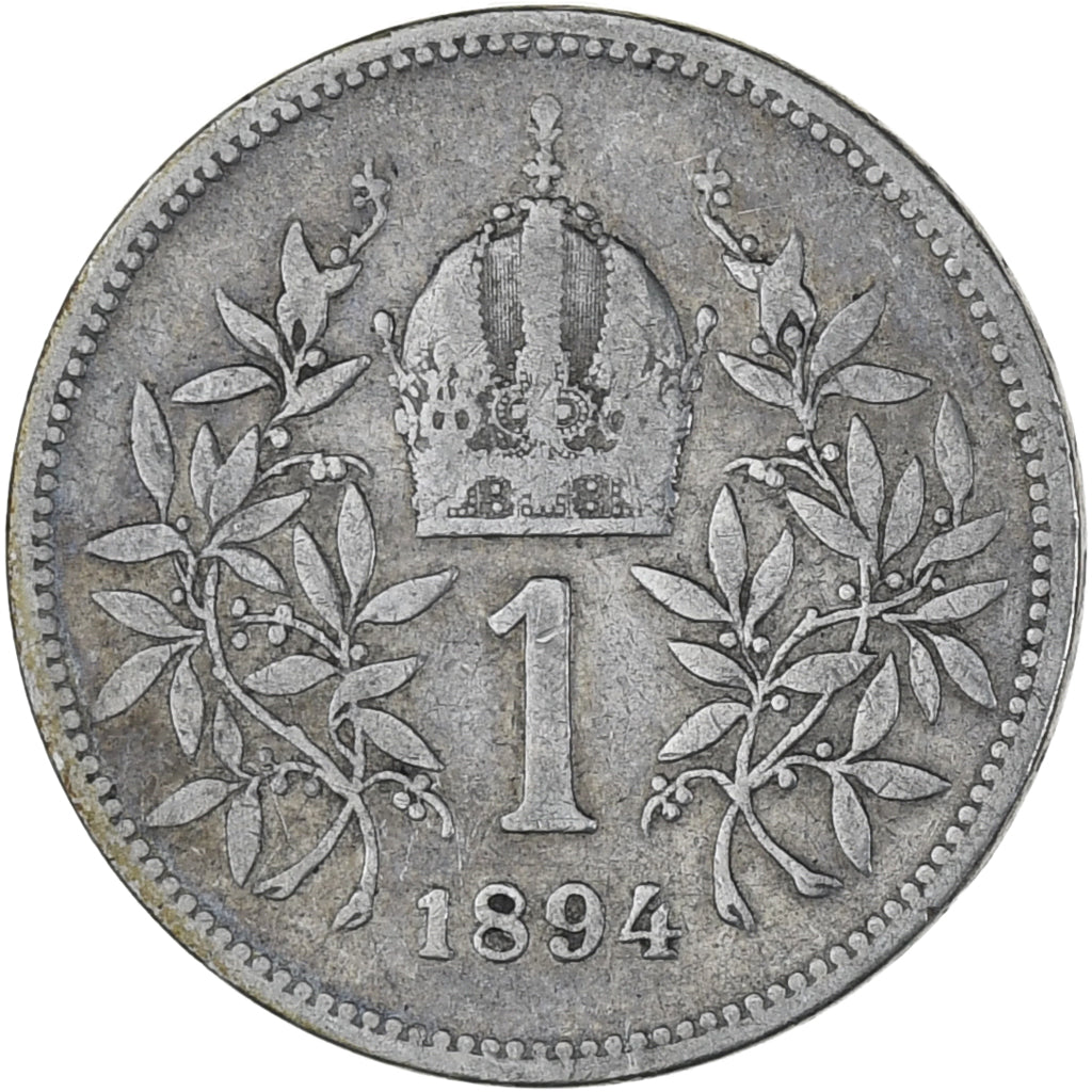 Coin, Austria, Franz Joseph I, Corona, 1894, EF(40-45), Silver, KM:2804