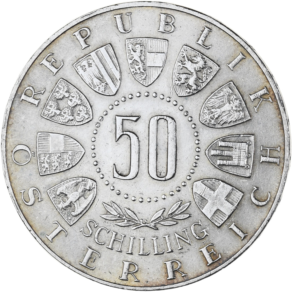 Coin, Austria, 50 Schilling, 1964, MS(60-62), Silver, KM:2896