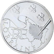 France, 10 Euro, Euros des régions, 2010, Paris, Lorraine, MS(63), Silver