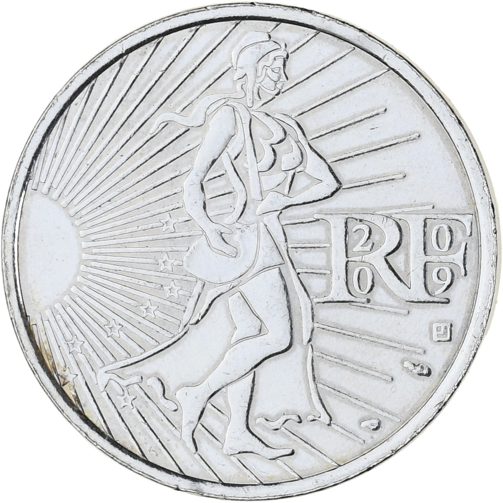 France, 10 Euro, Semeuse, 2009, Paris, MS(63), Silver, KM:1580