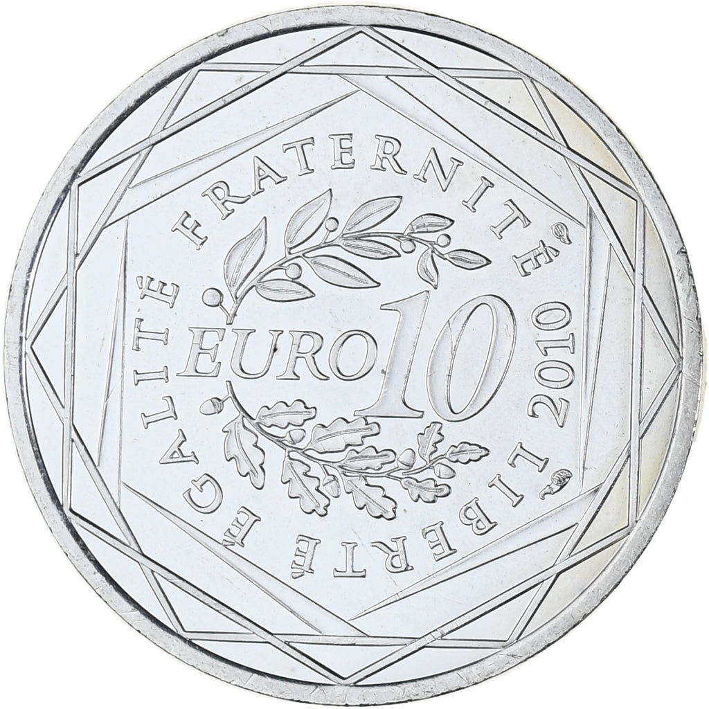 France, 10 Euro, Euros des régions, 2010, Paris, Corse, SPL, Argent, KM:1658