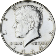 Coin, United States, Kennedy Half Dollar, Half Dollar, 1964, U.S. Mint, Denver