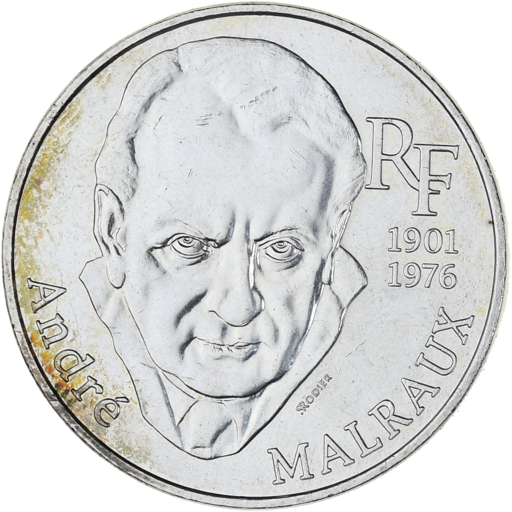 Münze, Frankreich, André Malraux, 100 Francs, 1997, VZ, Silber, KM:1188