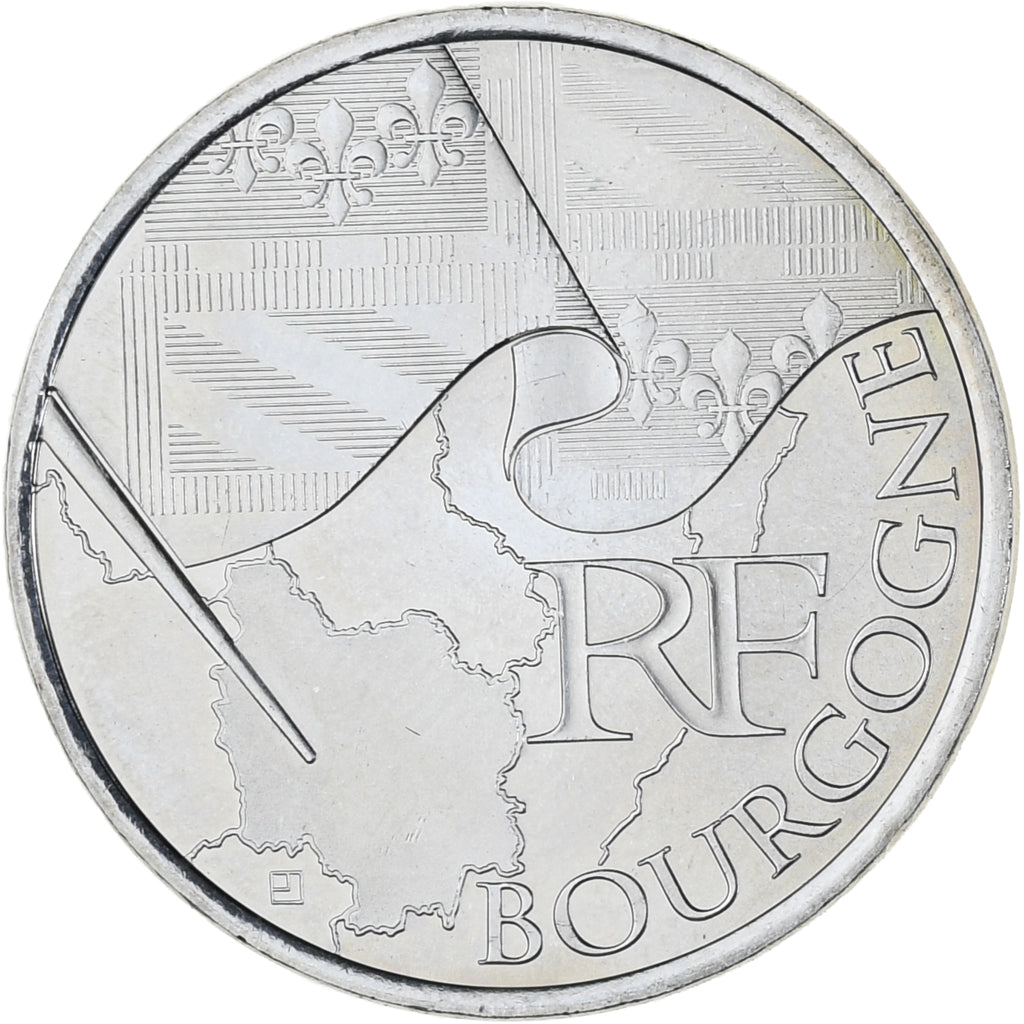 Francia, 10 Euro, Euros des régions, 2010, Paris, Bourgogne, SPL, Argento