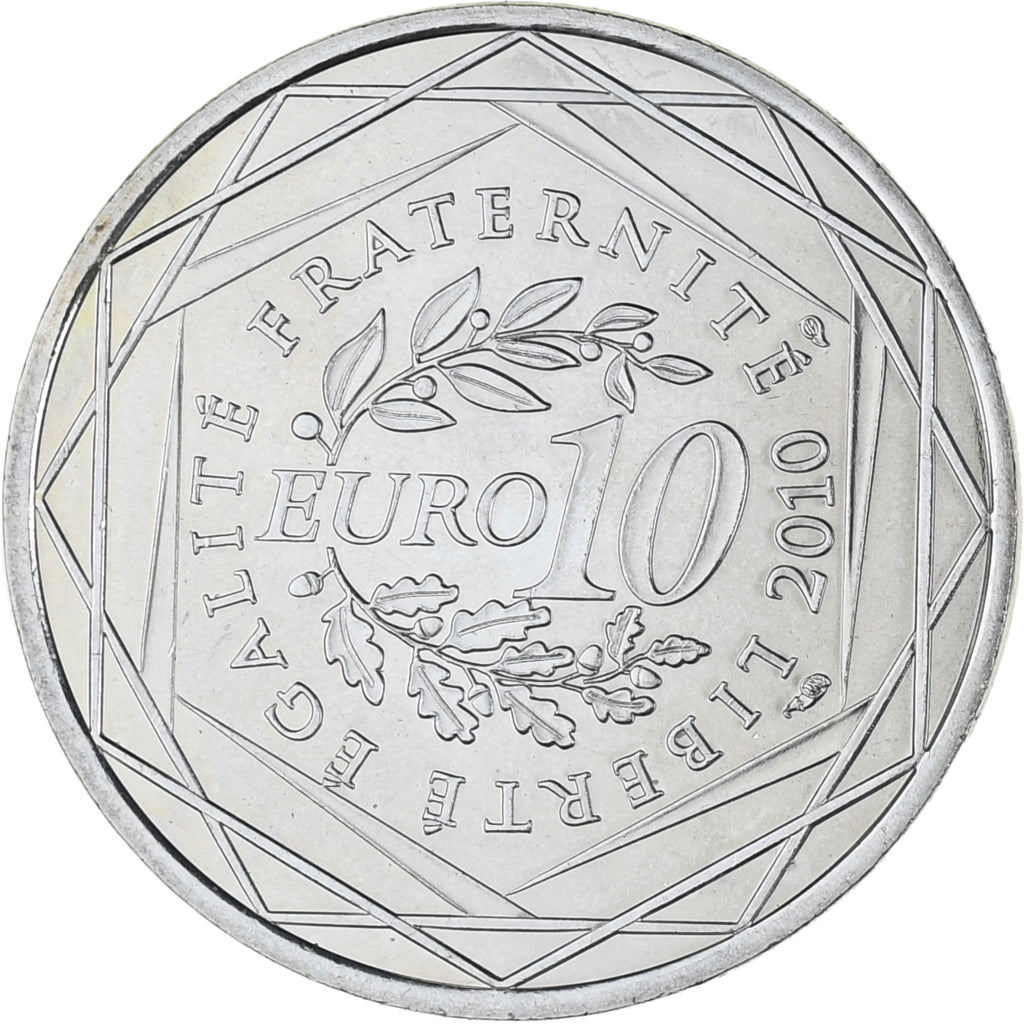 Francia, 10 Euro, Euros des régions, 2010, Paris, Bourgogne, SPL, Argento