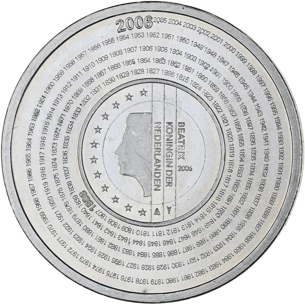 Pays-Bas, Beatrix, 5 Euro, 2006, Belastingsdienst Anniversary, SUP+, Argent