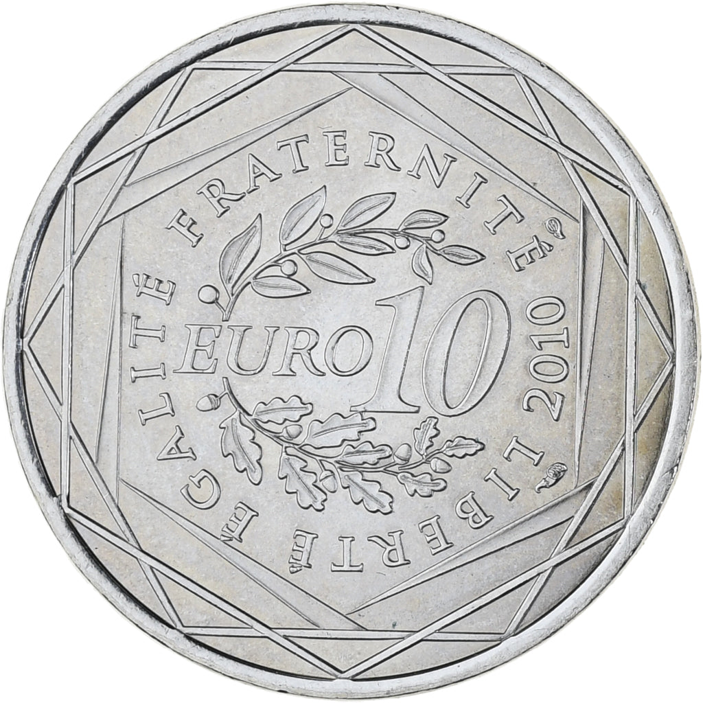 Francia, 10 Euro, Euros des régions, 2010, Paris, Ile De France, SC, Plata