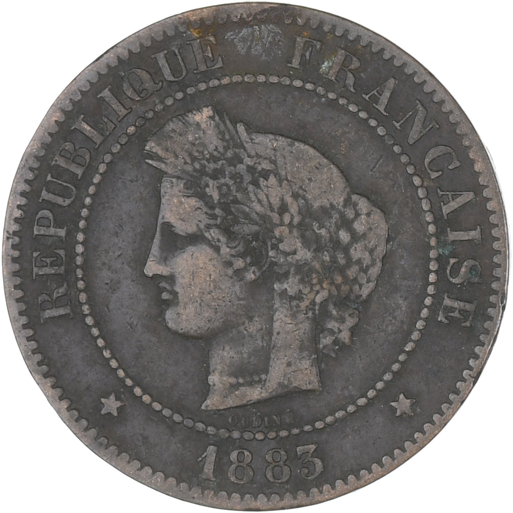 Coin, France, Cérès, 5 Centimes, 1883, Paris, AU(50-53), Bronze, KM:821.1