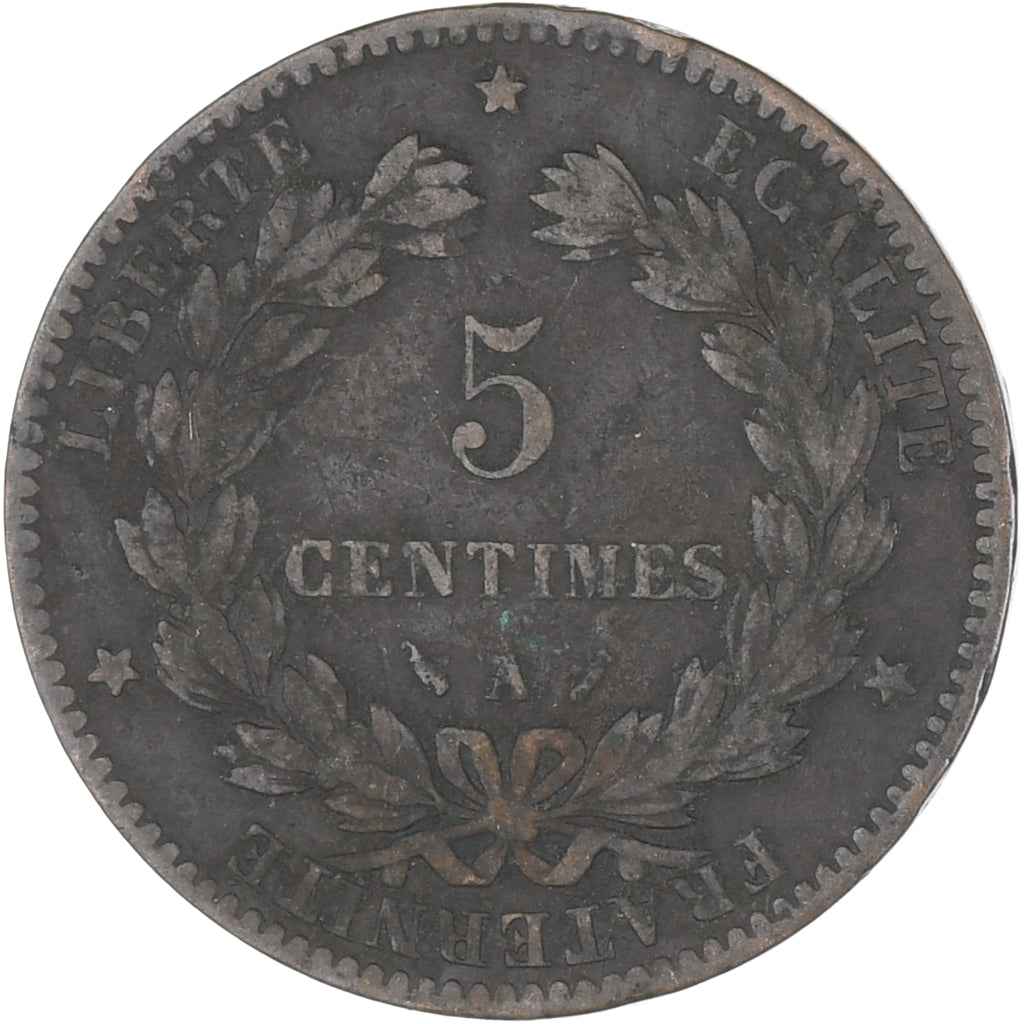 Coin, France, Cérès, 5 Centimes, 1883, Paris, AU(50-53), Bronze, KM:821.1