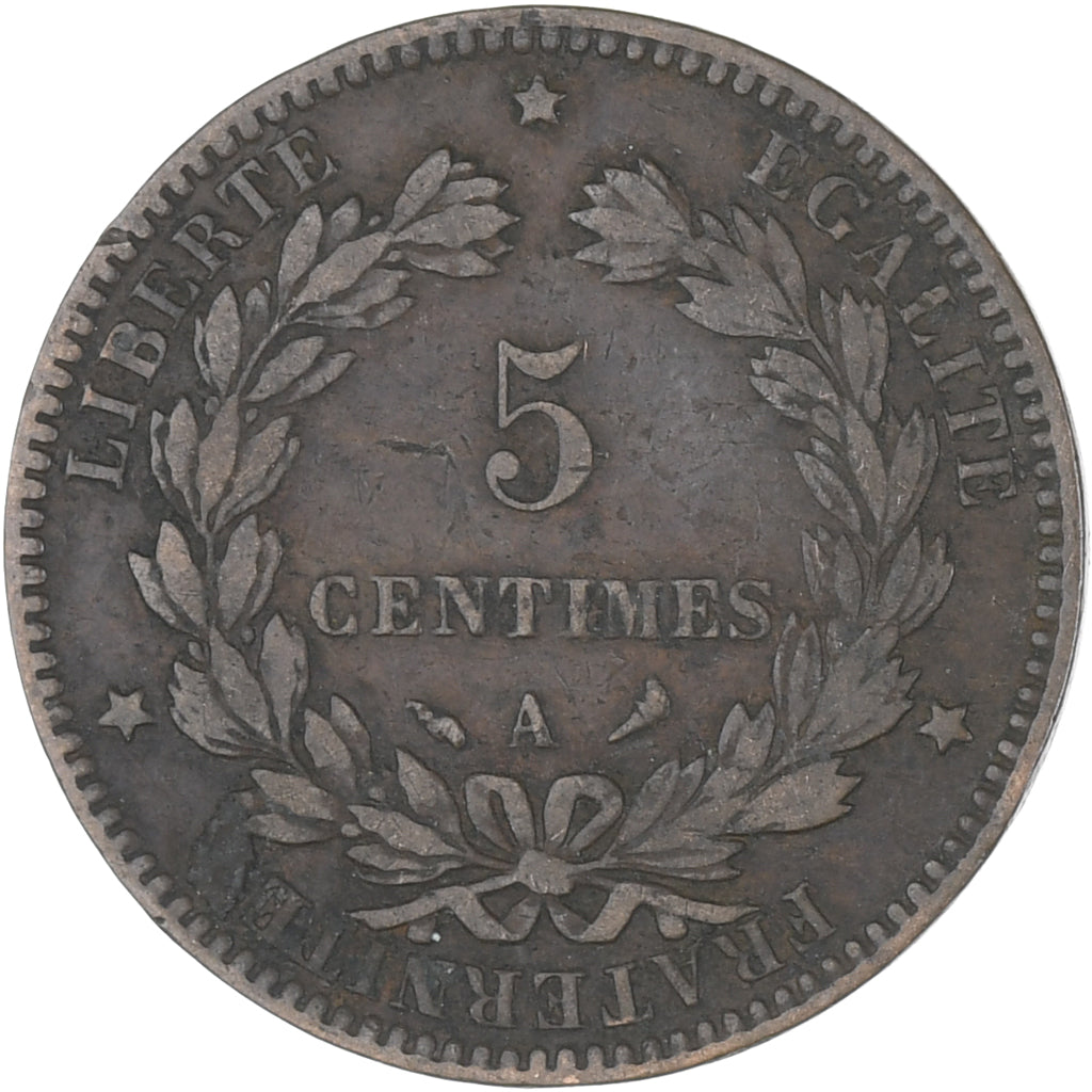 Coin, France, Cérès, 5 Centimes, 1897, Paris, EF(40-45), Bronze, KM:821.1