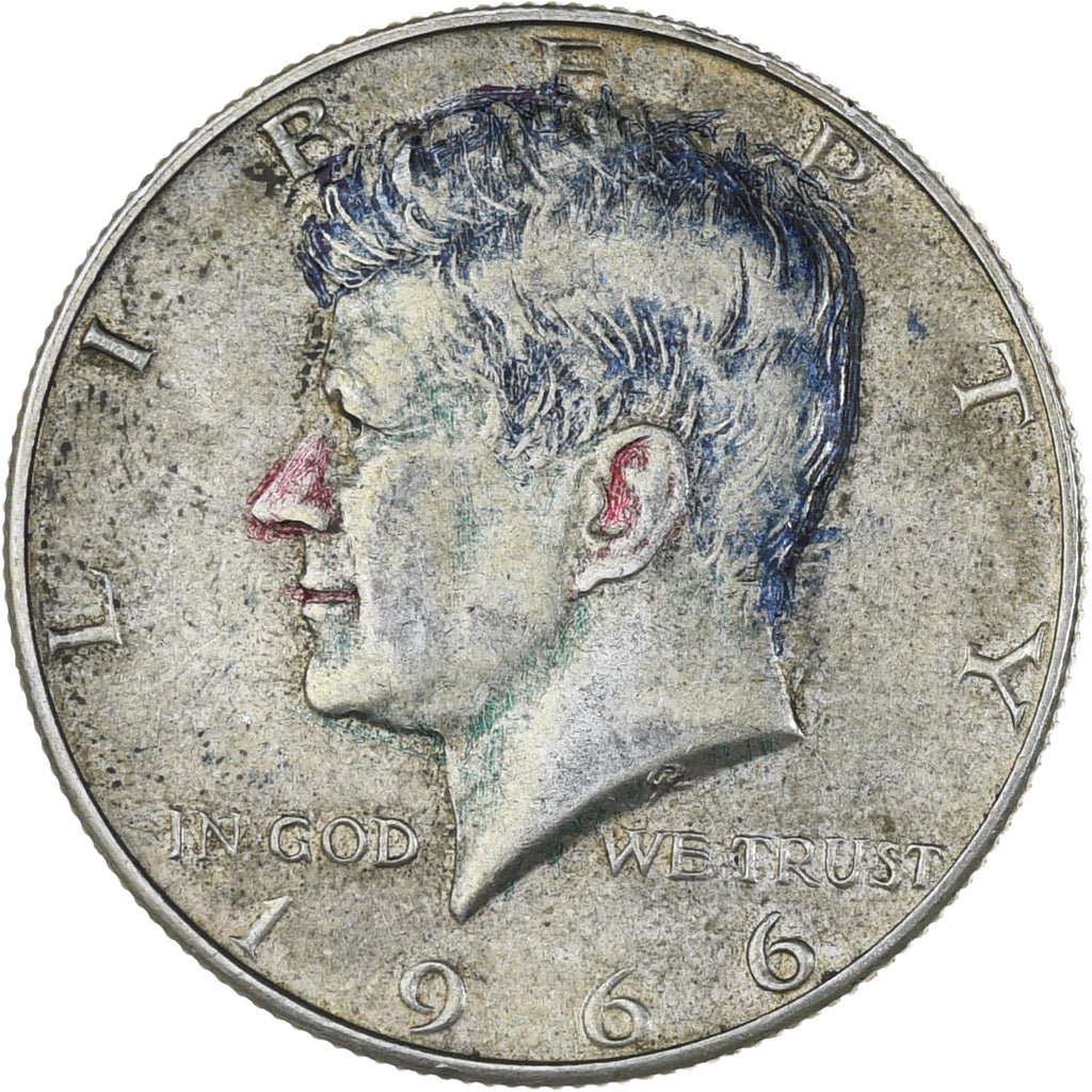 Moneda, Estados Unidos, Kennedy Half Dollar, Half Dollar, 1966, U.S. Mint