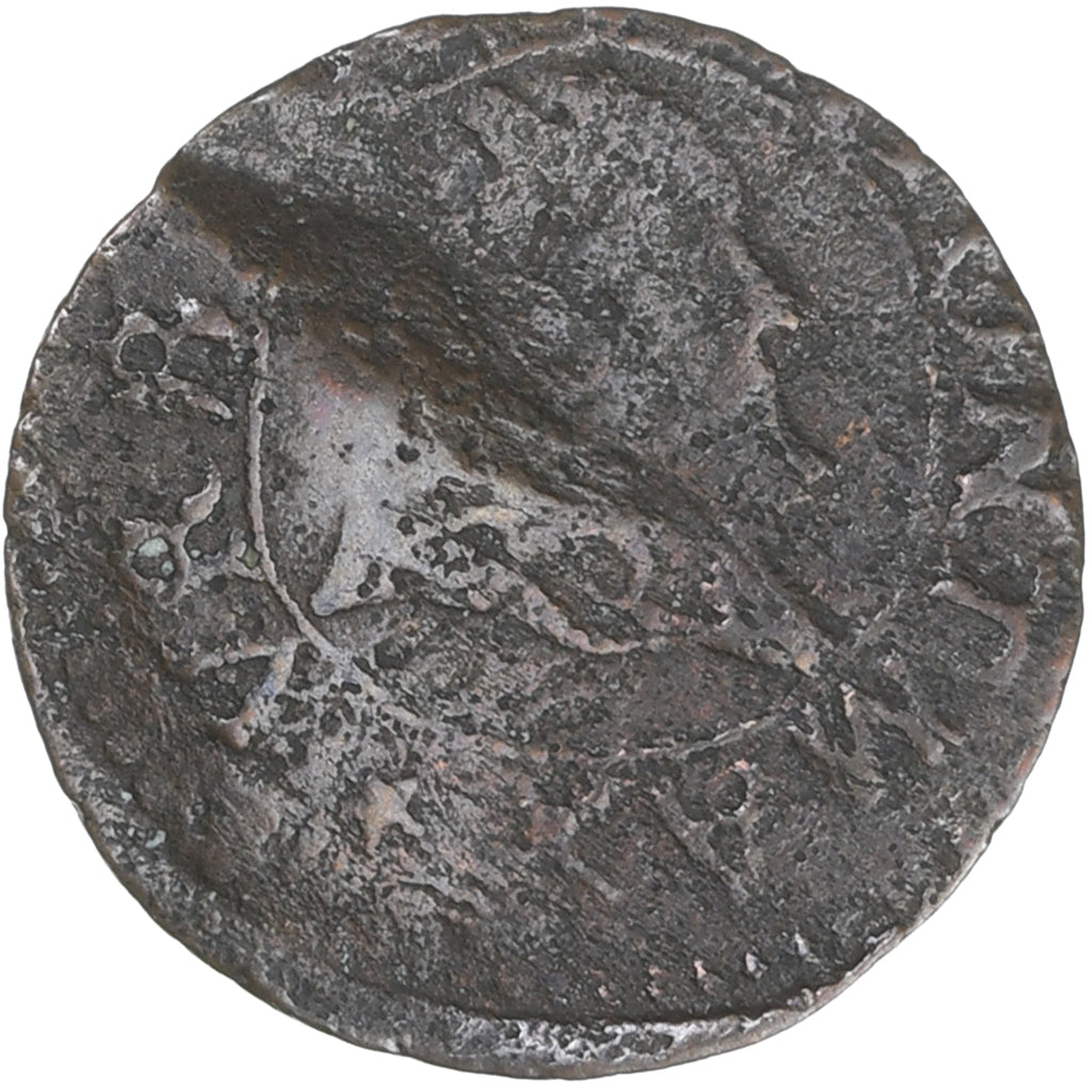 Frankrijk, Comtat-Venaissin, Double Tournois, 1635, Avignon, ZG, Koper, KM:53