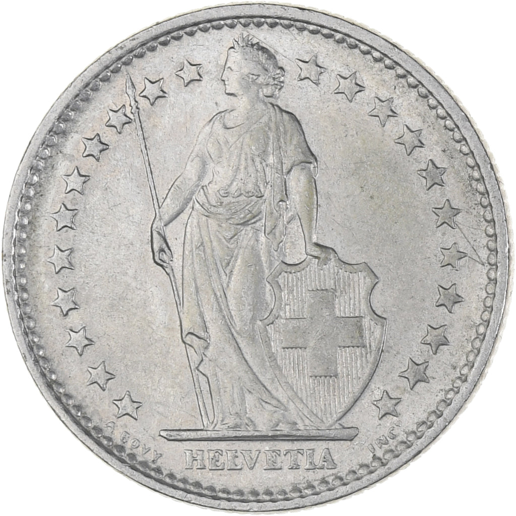 Coin, Switzerland, 2 Francs, 1970, Bern, AU(55-58), Copper-nickel, KM:21a.1