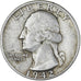 États-Unis, Washington Quarter, Quarter, 1942, Philadelphie, TTB, Argent