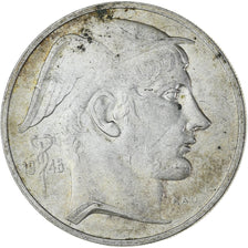Coin, Belgium, 50 Francs, 50 Frank, 1948, EF(40-45), Silver, KM:137