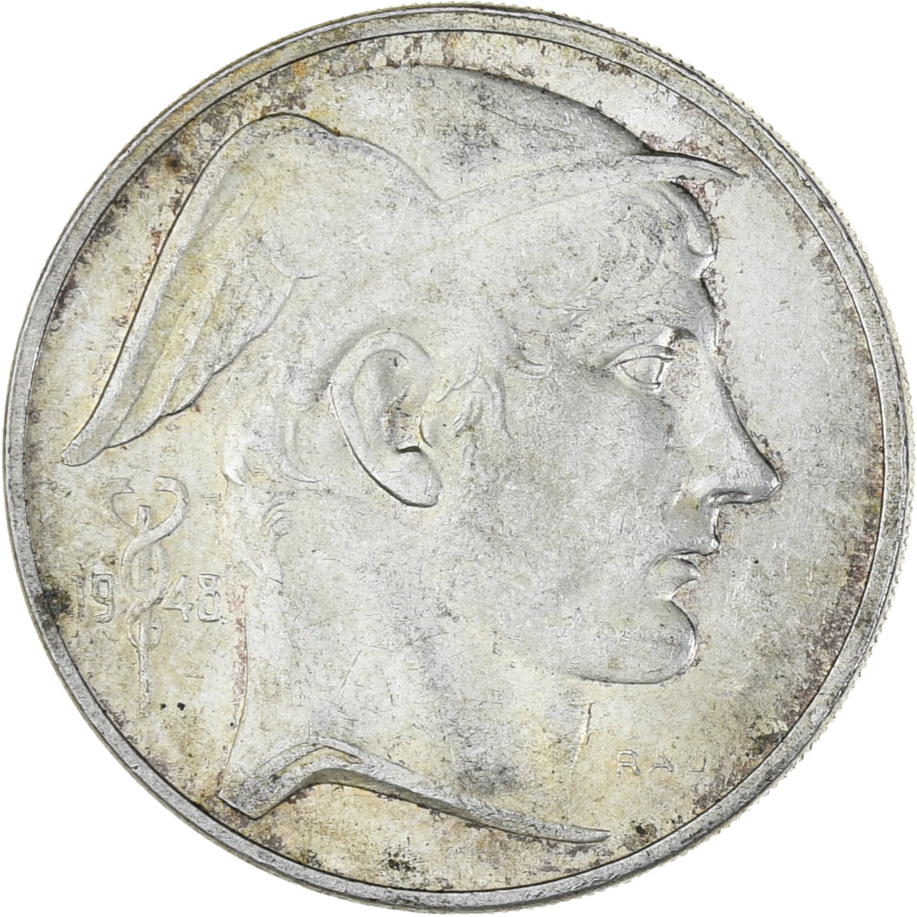 Coin, Belgium, 50 Francs, 50 Frank, 1948, EF(40-45), Silver, KM:137