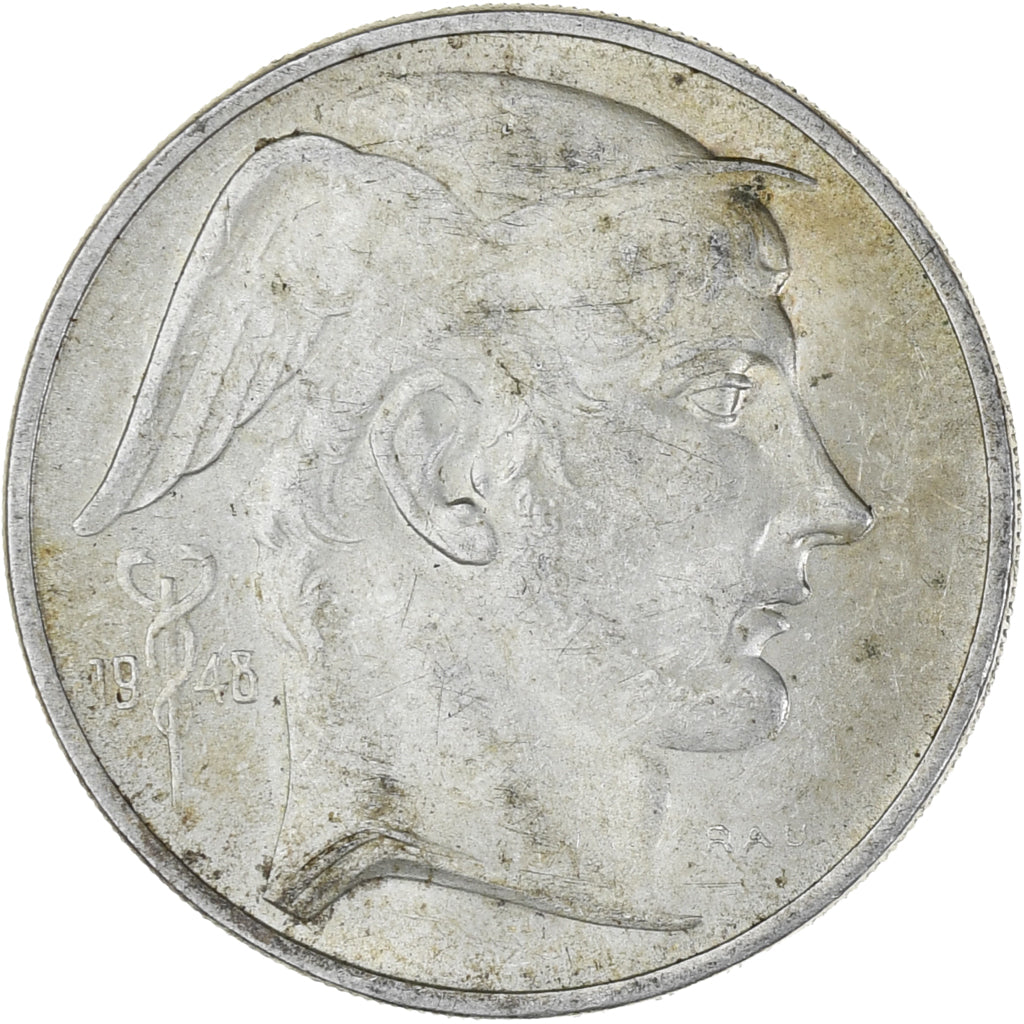 Coin, Belgium, 50 Francs, 50 Frank, 1948, AU(55-58), Silver, KM:137