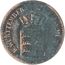 Coin, German States, WURTTEMBERG, Wilhelm I, Kreuzer, 1863, VF(30-35), Silver