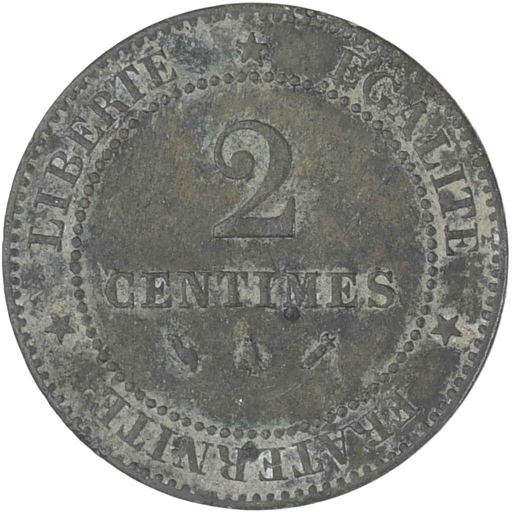 Moneda, Francia, Cérès, 2 Centimes, 1891, Paris, BC+, Bronce, KM:827.1