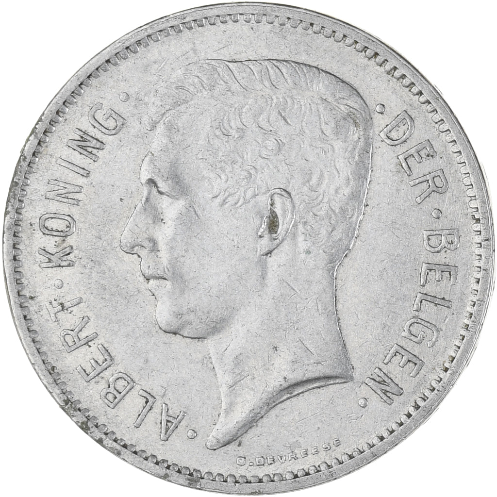 Moneta, Belgio, 5 Francs, 5 Frank, 1931, BB+, Nichel, KM:98