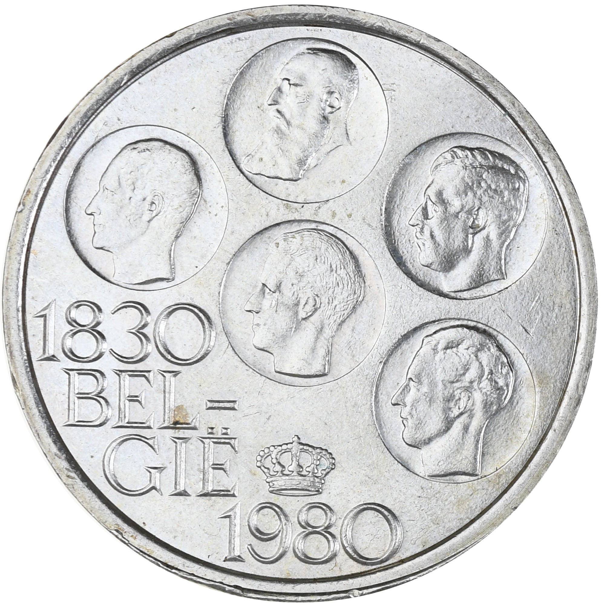 Coin, Belgium, 500 Francs, 500 Frank, 1980, Brussels, AU(55-58), Silver Clad