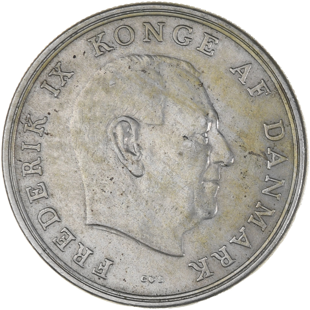 Coin, Denmark, Frederik IX, 5 Kroner, 1963, Copenhagen, AU(50-53)